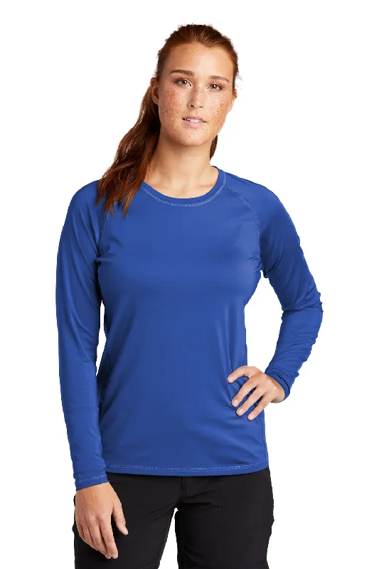 Sweet Style Sport-Tek Womens Rashguard Moisture Wicking Long Sleeve Crewneck T-Shirt - True Royal Blue Sweet Style Sport-Tek Womens Rashguard Moisture Wicking Long Sleeve Crewneck T-Shirt - True Royal Blue