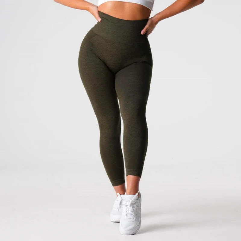 Easygoing Style Female Skinny Hip Raise Seamless Workout Ankle Length Pants