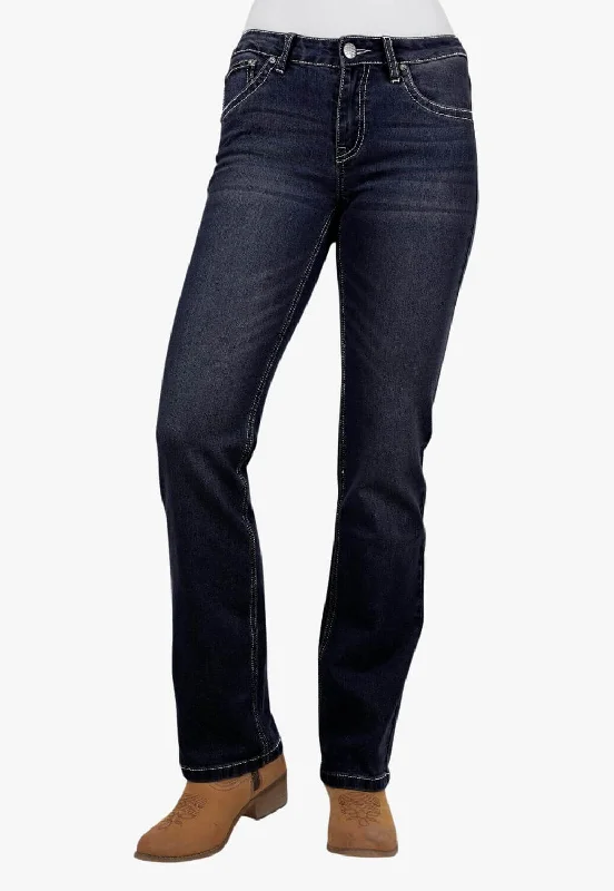 Soft Style Pure Western Womens Kim High Rise Boot Cut Jean