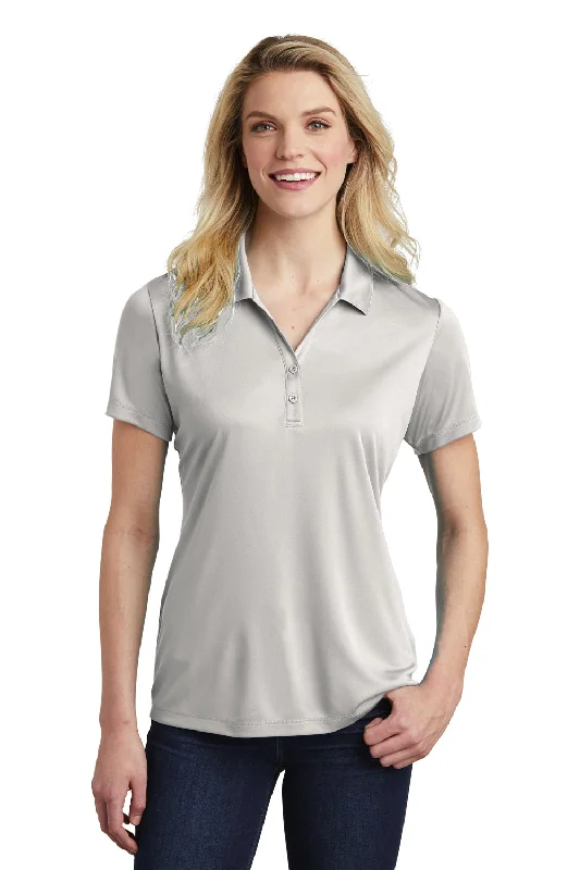 Easy Wear Chic Sport-Tek Womens Competitor Moisture Wicking Short Sleeve Polo Shirt - Silver Grey Easy Wear Chic Sport-Tek Womens Competitor Moisture Wicking Short Sleeve Polo Shirt - Silver Grey