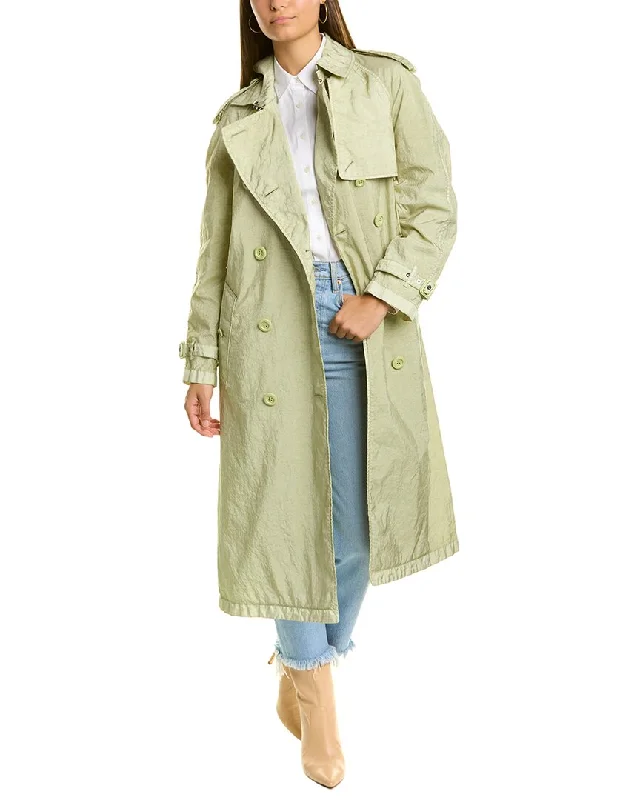 Relaxed Fashion Burberry Garment Dyed Nylon Trench Coat
