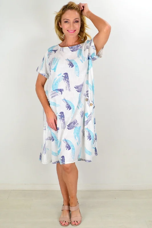 Soft Trends Canvas Linen Cotton Tunic Slip Dress