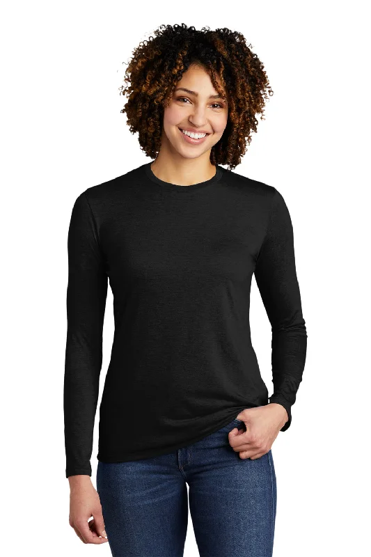 French Style Allmade Womens Long Sleeve Crewneck T-Shirt - Space Black