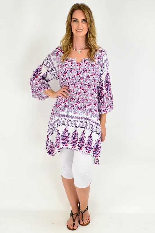 Playful Style Relaxed Ruby Tunic Top