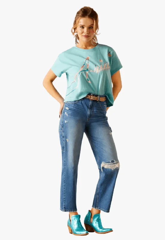 Casual Comfort Ariat Womens Tomboy Carpenter Ultra High Rise Straight Leg Jean - Alaska
