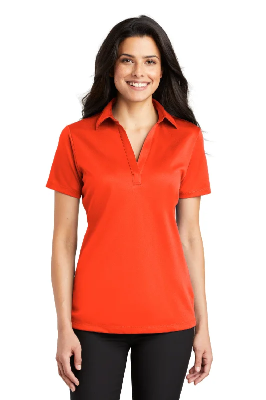 Cozy Chic Trends Port Authority Womens Silk Touch Performance Moisture Wicking Short Sleeve Polo Shirt - Neon Orange Cozy Chic Trends Port Authority Womens Silk Touch Performance Moisture Wicking Short Sleeve Polo Shirt - Neon Orange