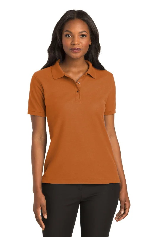 Elegant Style Port Authority Womens Silk Touch Wrinkle Resistant Short Sleeve Polo Shirt - Texas Orange Elegant Style Port Authority Womens Silk Touch Wrinkle Resistant Short Sleeve Polo Shirt - Texas Orange