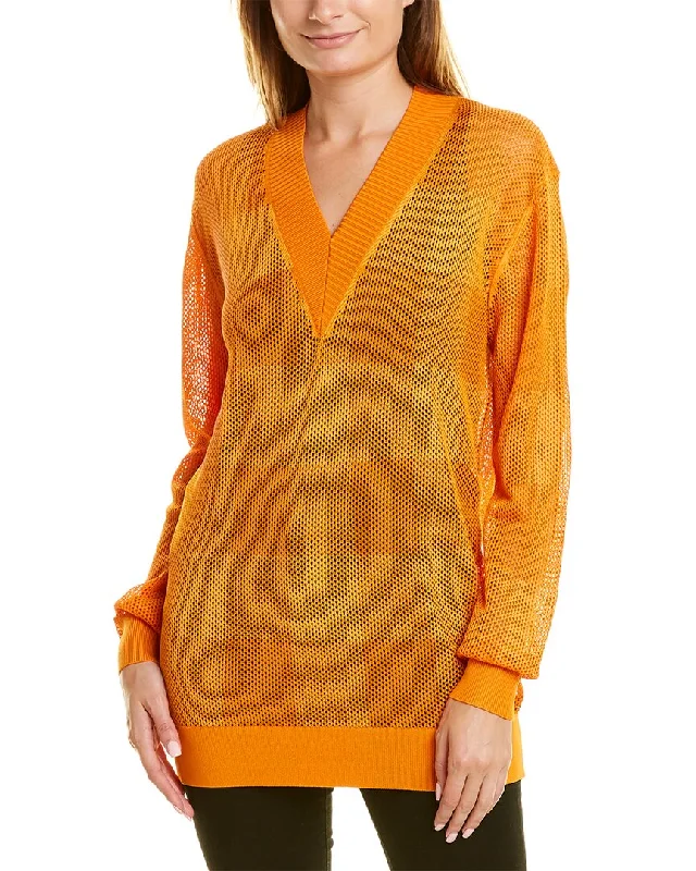Soft Comfort Burberry Check Mesh Sweater