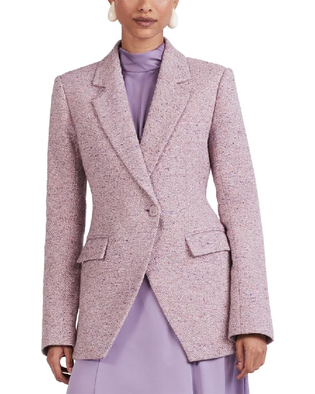 Comfortable Jackets Derek Lam 10 Crosby Noah Single Breasted Wool & Silk-Blend Jacket