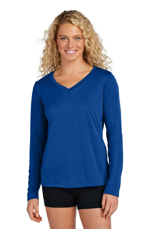 High-end Design Sport-Tek Womens Competitor Moisture Wicking Long Sleeve V-Neck T-Shirt - True Royal Blue