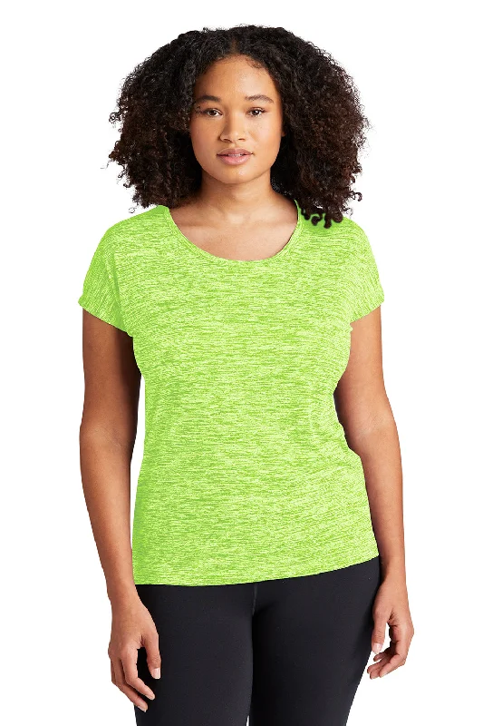 Everyday Chic Sport-Tek Womens Electric Heather Moisture Wicking Short Sleeve Crewneck T-Shirt - Lime Shock Green Electric - Closeout Everyday Chic Sport-Tek Womens Electric Heather Moisture Wicking Short Sleeve Crewneck T-Shirt - Lime Shock Green Electric - Closeout
