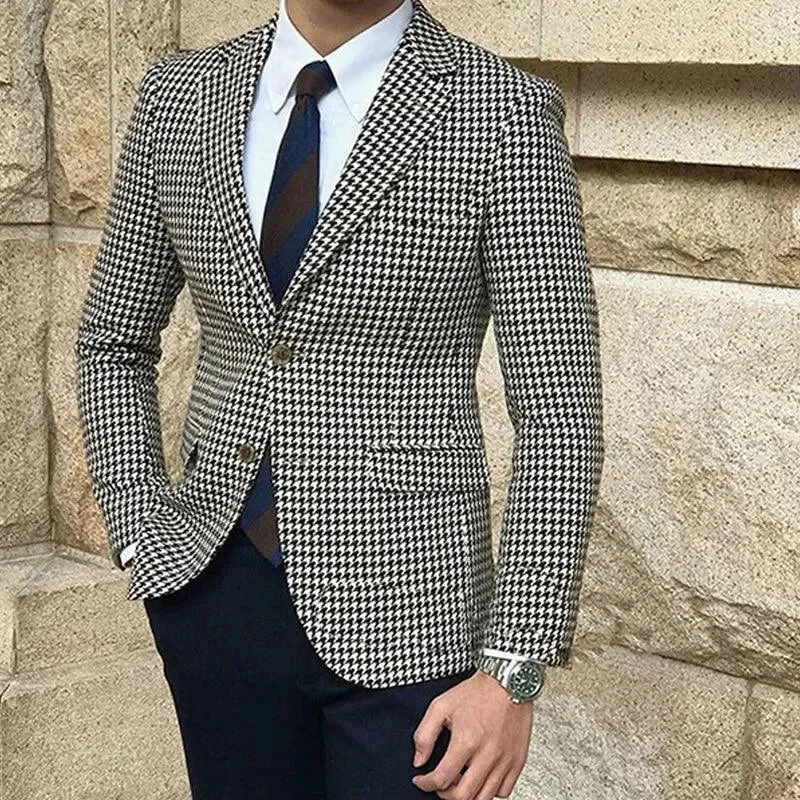 Stylish Wear Men Blazer - Houndstooth Blazer