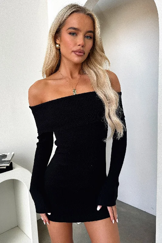 Printed Patterns Aaliyah Mini Dress - Black