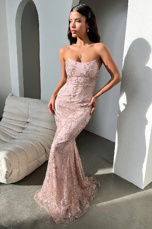 Classic Items Ardell Maxi Dress - Pink Glitter
