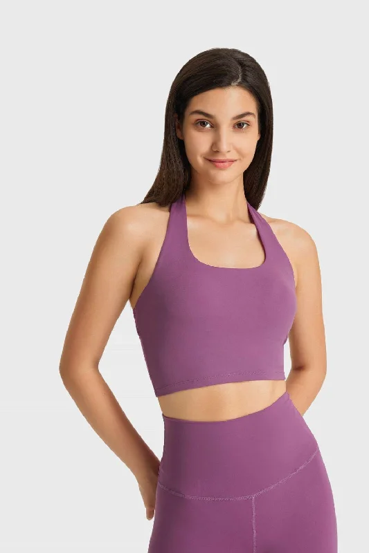 Minimal Comfort Breathable Halter Neck Sports Bra