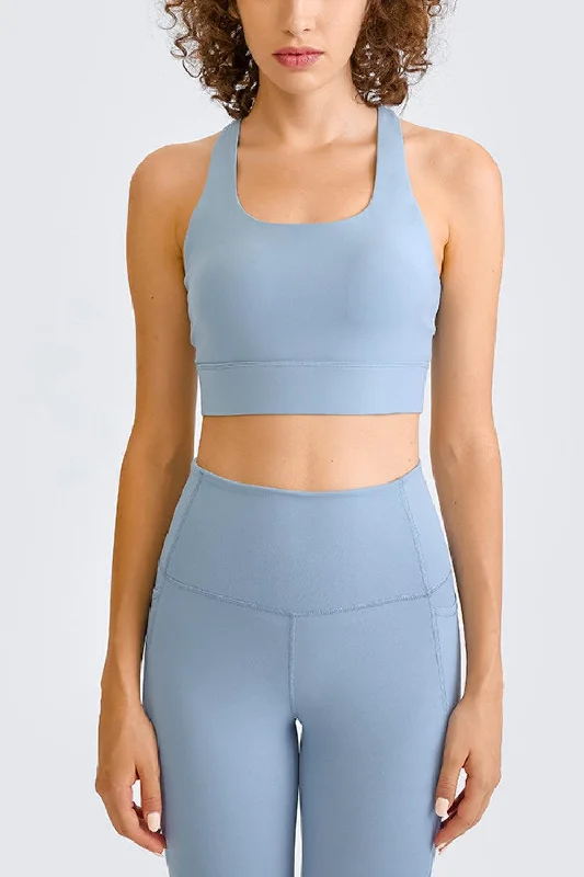 Quality Tailoring Cross Back Yoga Crop Top