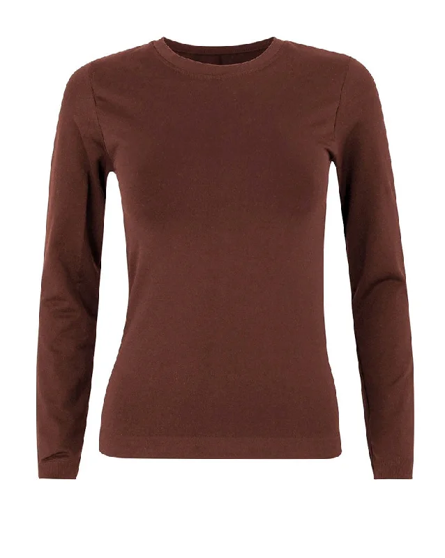 Modern Comfort Wear GRACIOUS Long Sleeved Top | Maroon