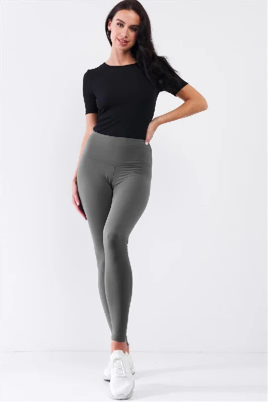 Artistic Temperament Charcoal Blue High-Rise Tight Fit Soft Yoga & Work Out Legging Pants /1-2-2-1