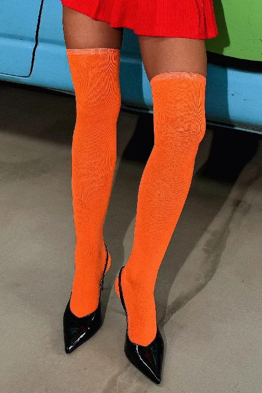 Trendy Comfort Jinkies Thigh High Socks - Orange