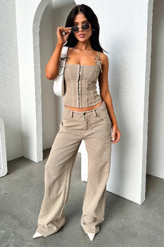 Simple Style Lioness Top Model Jean - Stone