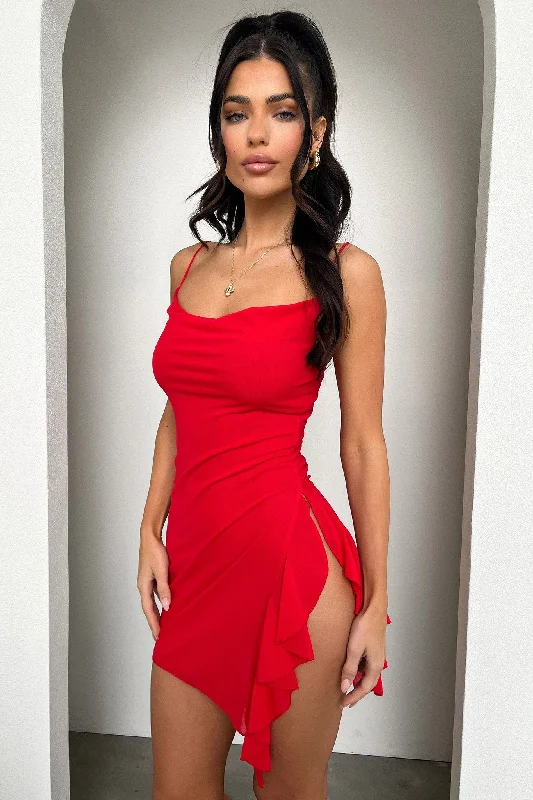 Comfortable Outfits Mariella Dress - Red