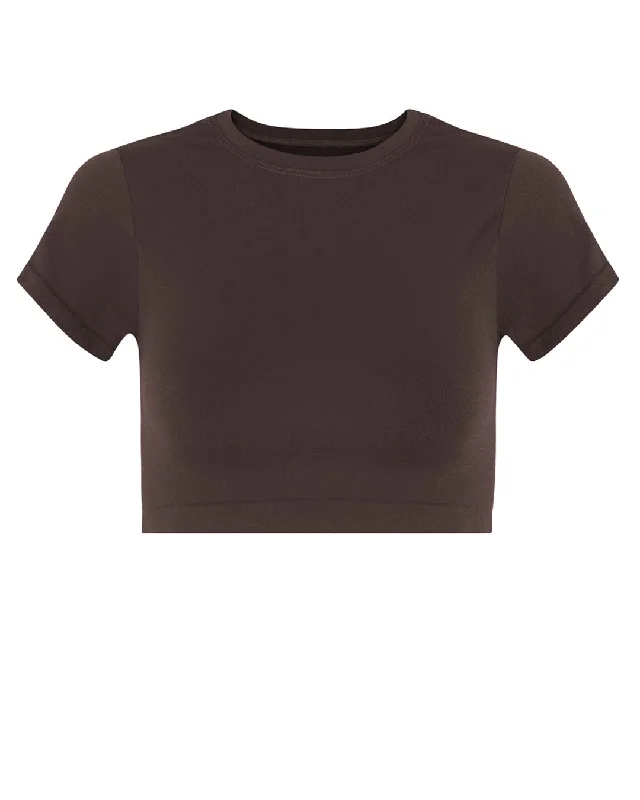 Body Design MINDFUL Crop Top | Chocolate Brown