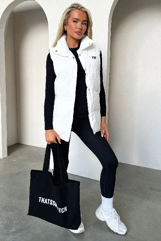 Cozy Fit Sabre Puffer Vest - Cream