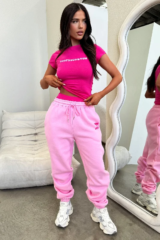 Retro Design Series 3 Sweatpants - Light Pink