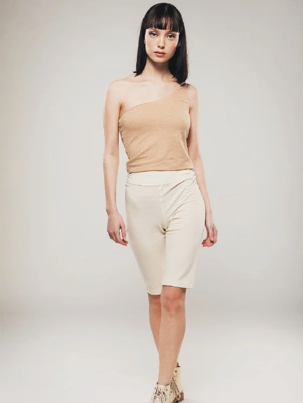 Casual Chic Outfits Organic Cotton Cycling Shorts | Ecru