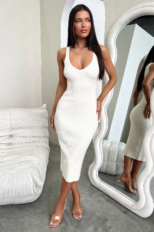 Advanced Design Tamarisa Midi Dress - Beige