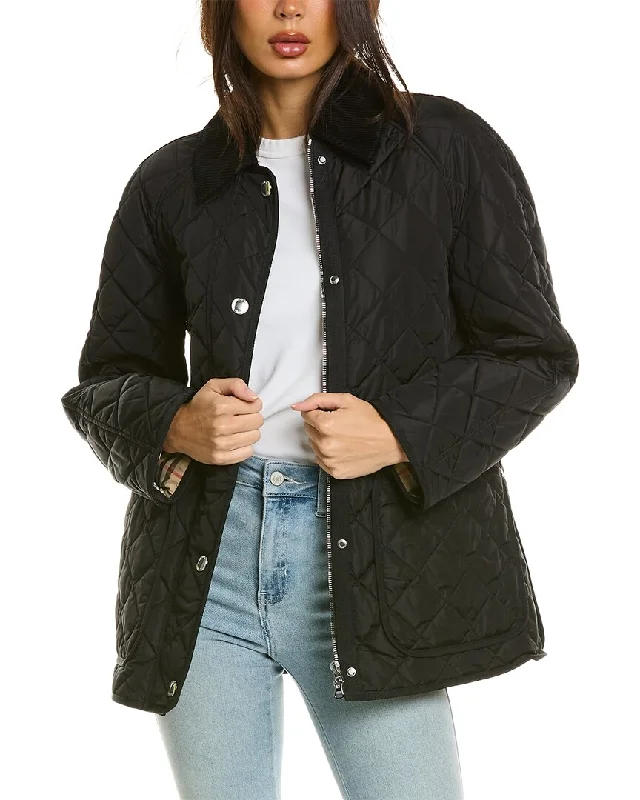 Celebrity Style Burberry Quilted Jacket