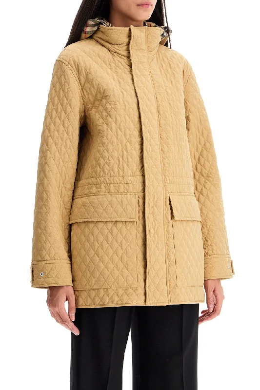 Thin Design Burberry Quilted Jacket With Removable Hood
