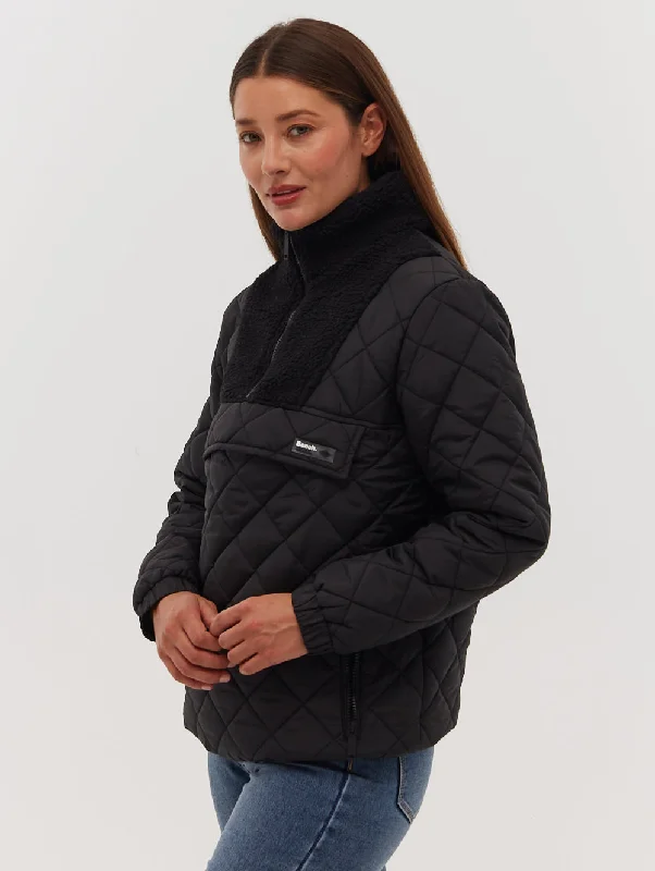 Fashionable Inner Wear Chel Quarter-Zip Quilted Jacket