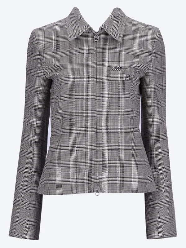 Cute Style Zipped prince of wales jacket