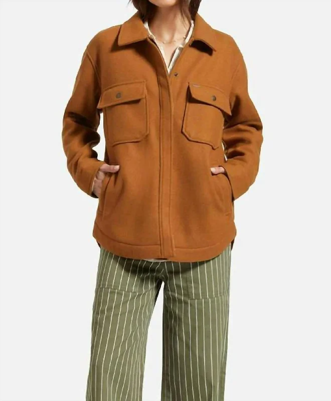 Advanced Customization Durham Shirt Jacket In Washed Copper
