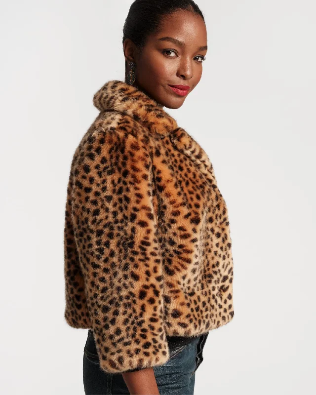 Versatile Wear Erika Jacket Faux Fur Leopard