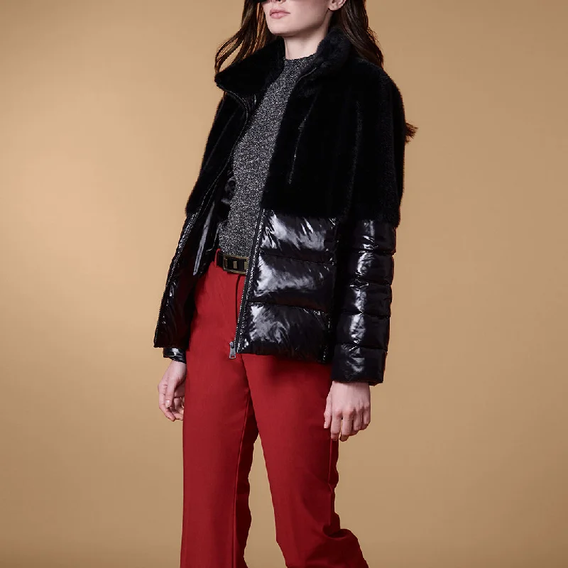 Luxury And Elegant Fur Combo Jacket