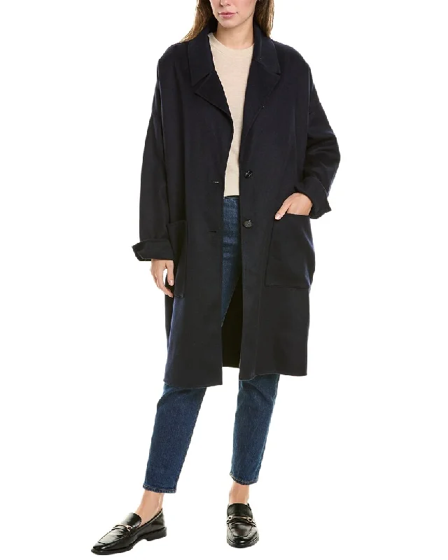 Slightly Flared Design Hugo Boss Cattina Wool-Blend Coat