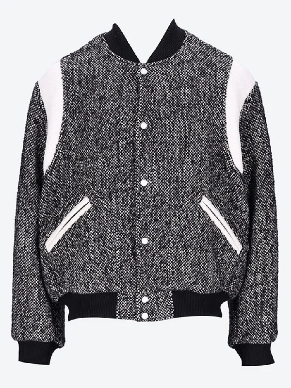 Stretch Design Kenzo wool varsity jacket