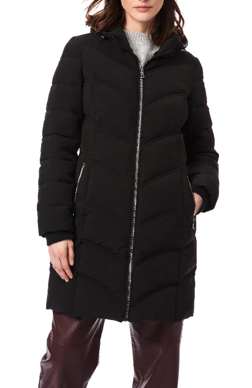 Single-shoulder Neck Design Longline Puffer
