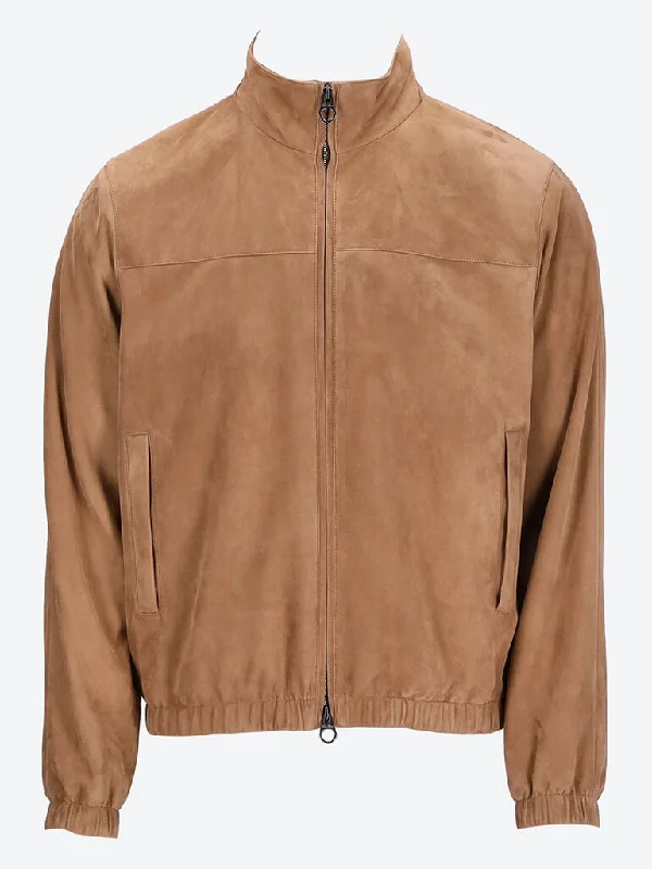 Fashionable And Fashionable Loro piana lowered suede bomber