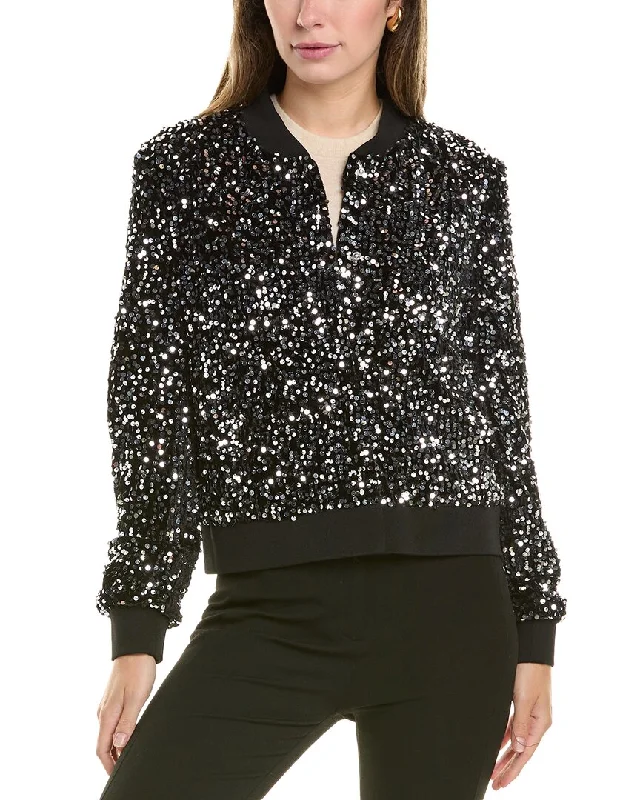 Fashion Selection Nanette Nanette Lepore Velvet Sequin Bomber Jacket