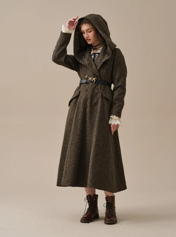 American Style Trista 24 | 100% twill wool hooded coat
