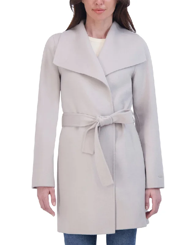 Exquisite Craftsmanship Tahari Double Face Wool-Blend Coat