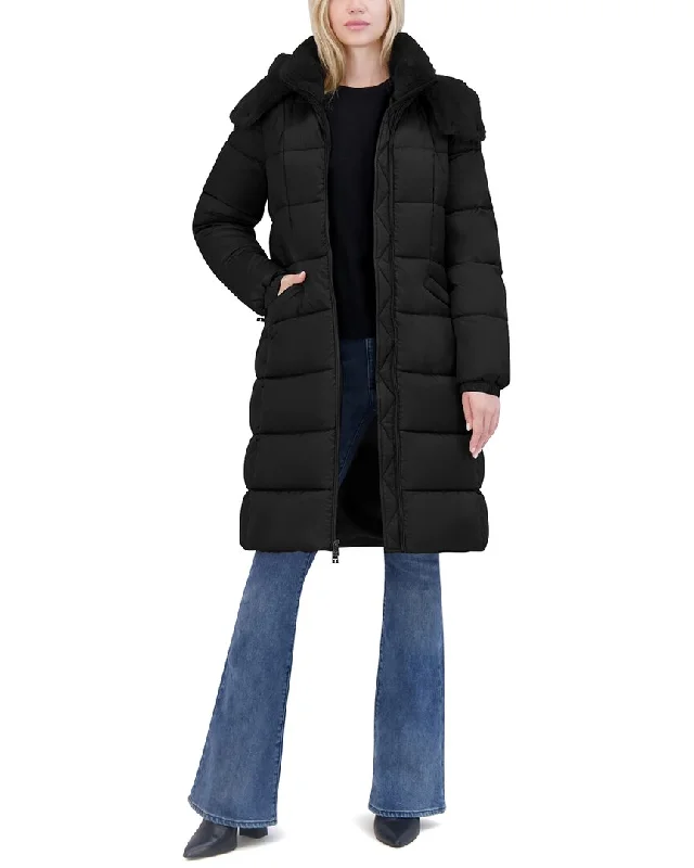 Exquisite Embroidery Tahari Puffer Coat