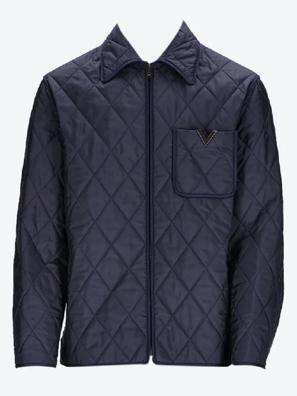 Wandering freely V detail quilted jacket