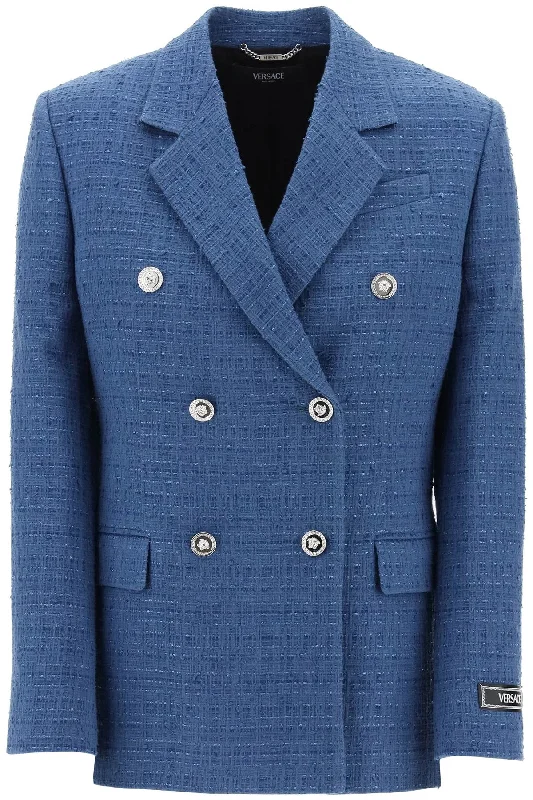 Stylish Comfort Versace Women's Double-Breasted Tweed Boucl