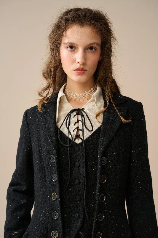 Relaxed And Casual Doreen 15 |Vest-Layered 100% Wool Coat