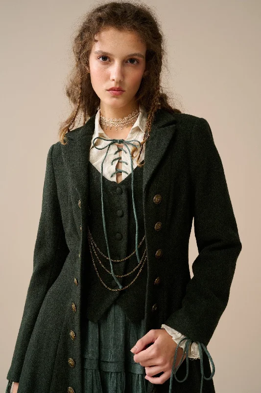 Fashion Design Doreen 15 |Vest-Layered 100% Wool Coat