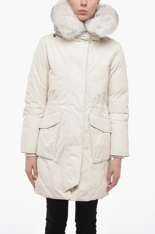 Carefree Style Woolrich Fur Hood MILITARY Padded Parka